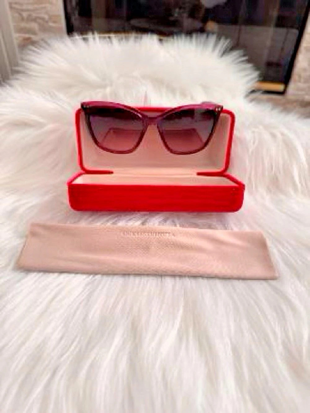 New Carolina Herrera HER 0042/S Brown & Red Sunglasses